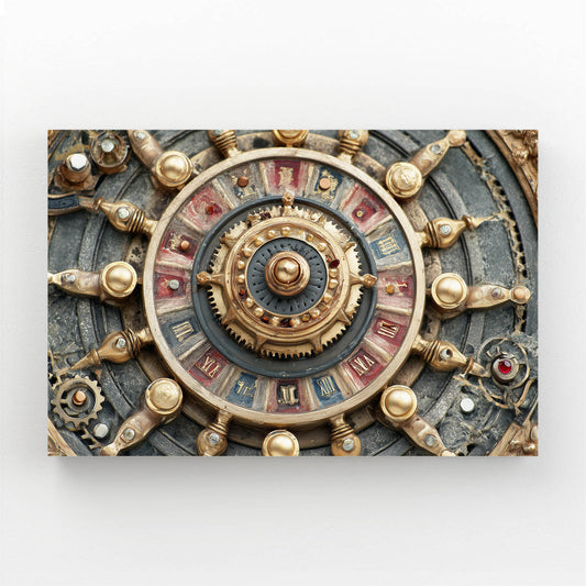 Zodiac Gear Wheel Steampunk Canvas Art – zodiac gear wheel steampunk canvas print